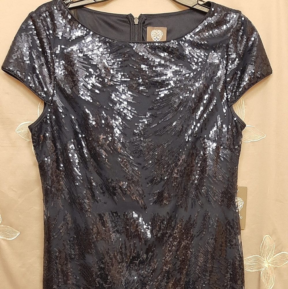Vince Camuto Navy Cocktail Dress Sz 6